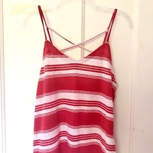 Red and White Stripped Camisole Top